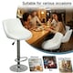 image 9 of Alivio Set of 2 Modern Chrome Adjustable Swivel Bar Stools with Footrest