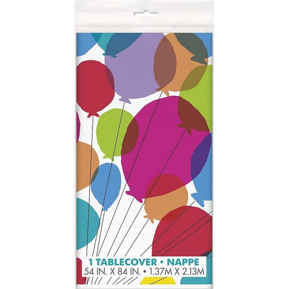 Unique Party Plastic Balloons Party Table Cover - Multicoloured - One Size