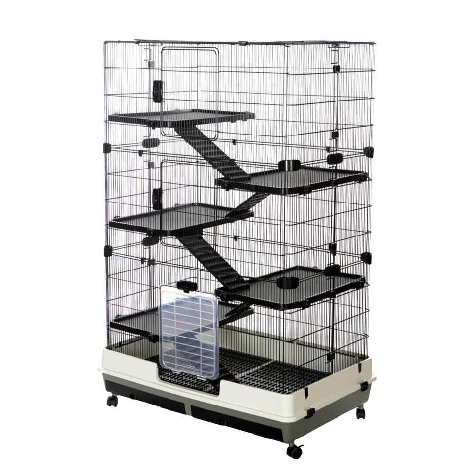 image 1 of Rat, Chinchilla & Ferret Cage 100cm - Windsor 5-Level Grey/White | Little Friends