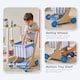 image 4 of Teamson Kids Little Helper Mr. Fresh Wooden Shopping Cart with 13 Play Food Items, Soft Wheels, Ergonomic Handle & Fabric Basket for Toddlers - Blue