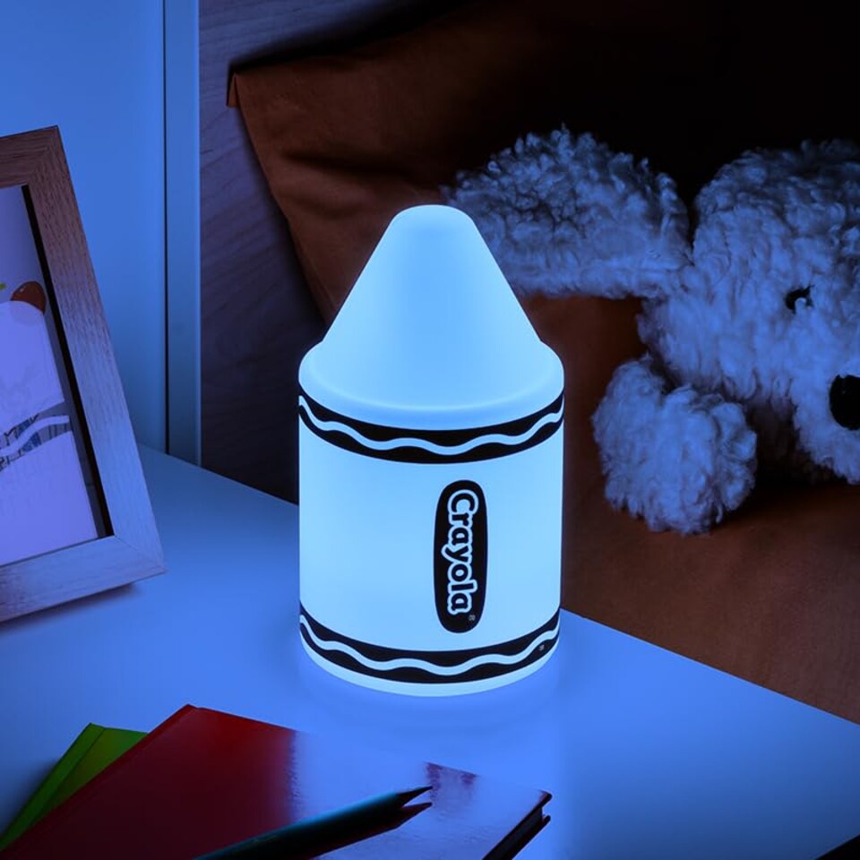 image 1 of Crayola Silicone Rechargeable Night Light, Multicolour Crayon Lamp for Kids, Bedside, Nursery & Classroom  Paladone