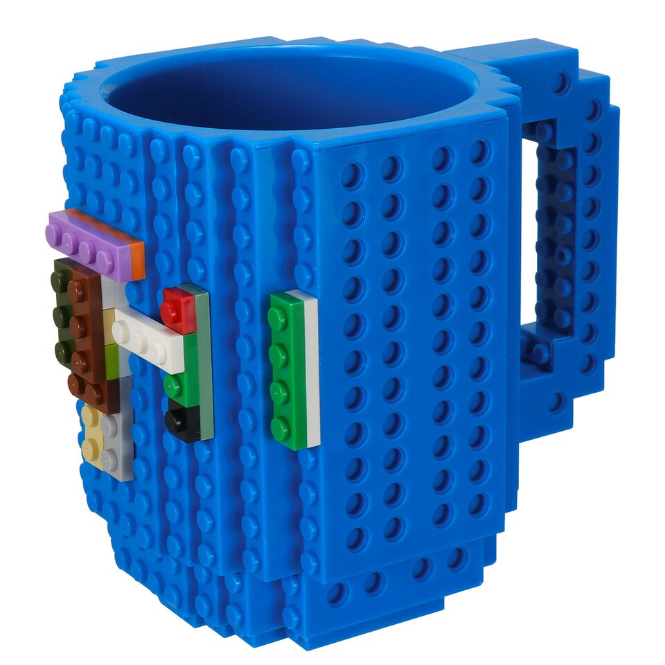image 1 of Building Bricks DIY Puzzle Mug 400ml with Assorted Blocks Construction Brick Compatible Novelty Coffee Cup Gift Boxed Creative Design
