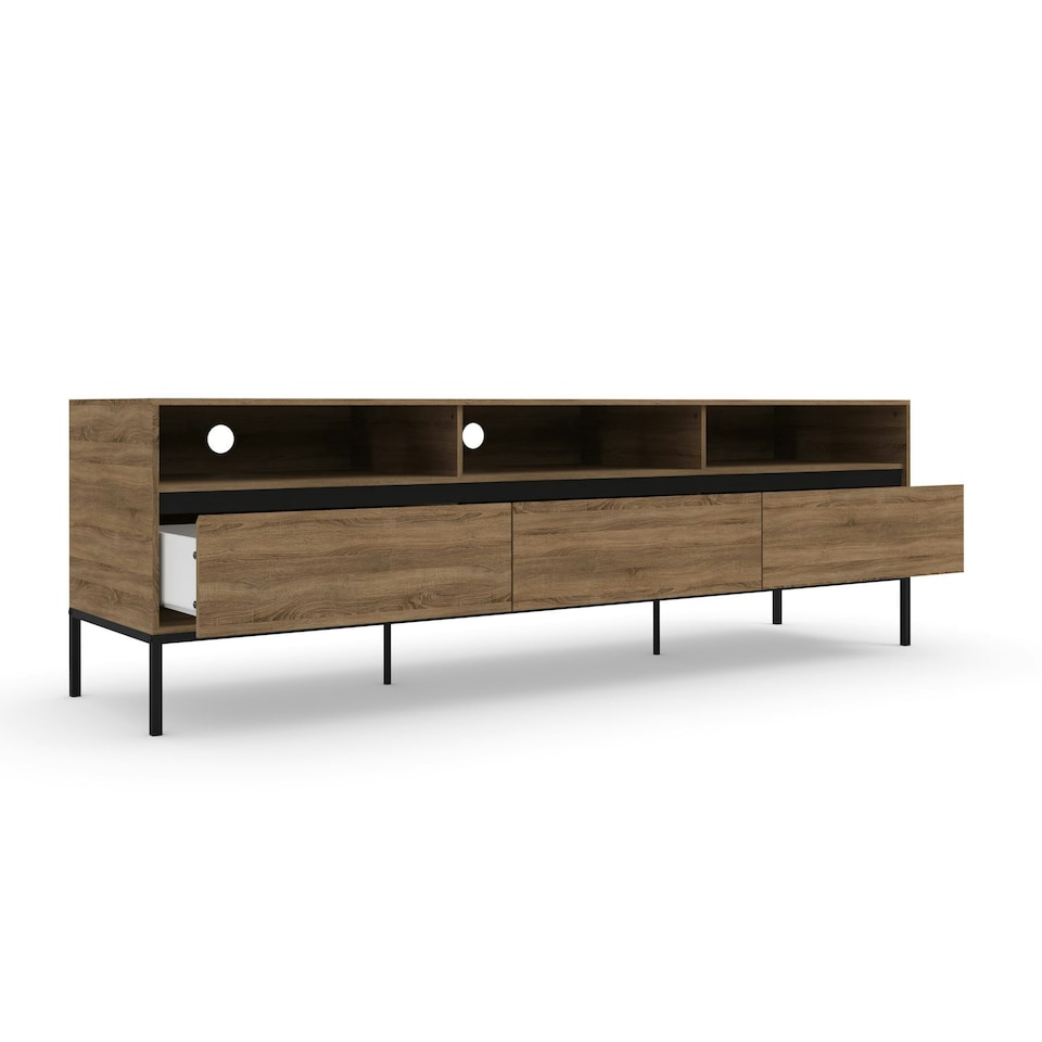 image 1 of LOFT24 Emerald 2 Door TV Stand GreyOak Brown | Nature
