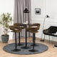 image 3 of Ibiza Tall Round Bar Table with Black Ash Top and Matt Black Base