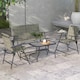 image 2 of Outsunny Patio Furniture Set, Garden Set w/ Table, Foldable Chairs, a Loveseat
