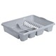 image 1 of 2 x Strong Silver Kitchen Counter Dish Drainer Rack For Cutlery With Integral Handles Silver