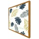 image 5 of Gold glitter & navy leaves (Picutre Frame) White | L