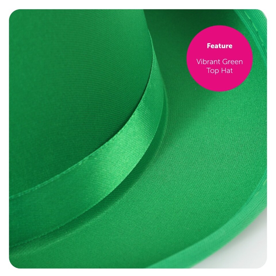 image 1 of Irish Top Hat, Bow Tie + Braces | Green | 4