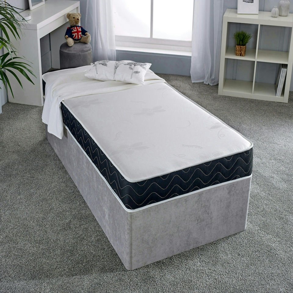 image 1 of Mars Black Border Hybrid Mattress - 17cm Deep, Medium-Soft Feel Black | Small Single