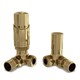 image 4 of Talus Bold - Polished Brass Thermostatic Radiator Valve & Lockshield Corner 15mm