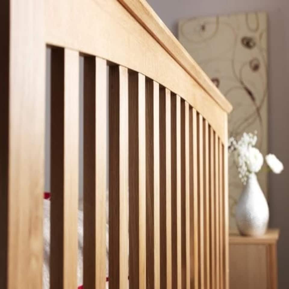 image 1 of 3ft Single Genuine Solid Oak Headboard Bedhead.Oak Wood Wooden Vivaldi Head Board