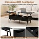 image 6 of COSTWAY Lift Top Coffee Table w/Storage Compartments Black Black