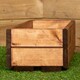 image 4 of Hand Made 76cm x 23cm x 14cm Rustic Wooden Garden Window Trough Flower Planter Brown