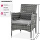 image 6 of Garden Chair Nantes Set of 2 - durable polyrattan, 2 sets of cushion covers Grey | Light Grey