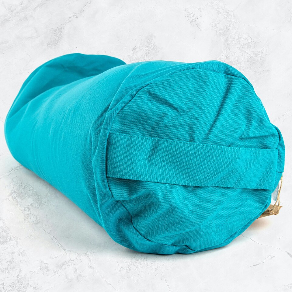 image 1 of Myga Turquoise Yoga Buckwheat Support Bolster Pillow