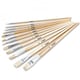 image 1 of Pack of 12 Assorted Size Wooden Handle Bristle Hair Artist Paint Brush Set