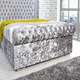 image 2 of Santino Crush Single Bed Frame - Silver