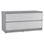 Grey Carcass + White Drawers