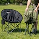 image 2 of Lightweight Moon Camping Chair - Capacity 150kg, Black