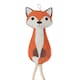 image 2 of Benji & Flo Reynard The Fox Suede Dog Toy - Orange/White - One Size