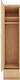 image 4 of Nevada 1 Door 1 Drawer Wardrobe | Brown | Sonoma Oak
