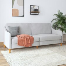 Jasper coil 3-seater Sofa Bed in light grey fabric Grey | LIGHT GREY