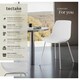 image 2 of Dining Chair Mave - large plastic seat, ergonomic, high backrest, 120 kg load capacity - Set of 6 White | White/Chrome