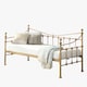image 7 of Newnham Classic Victorian Style Living Room Bedroom Brass Metal Day Bed Frame (Single)