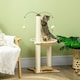 image 2 of PawHut 90cm Cat Tree Tower with Bed, Toy Ball, Scratching Post, Beige