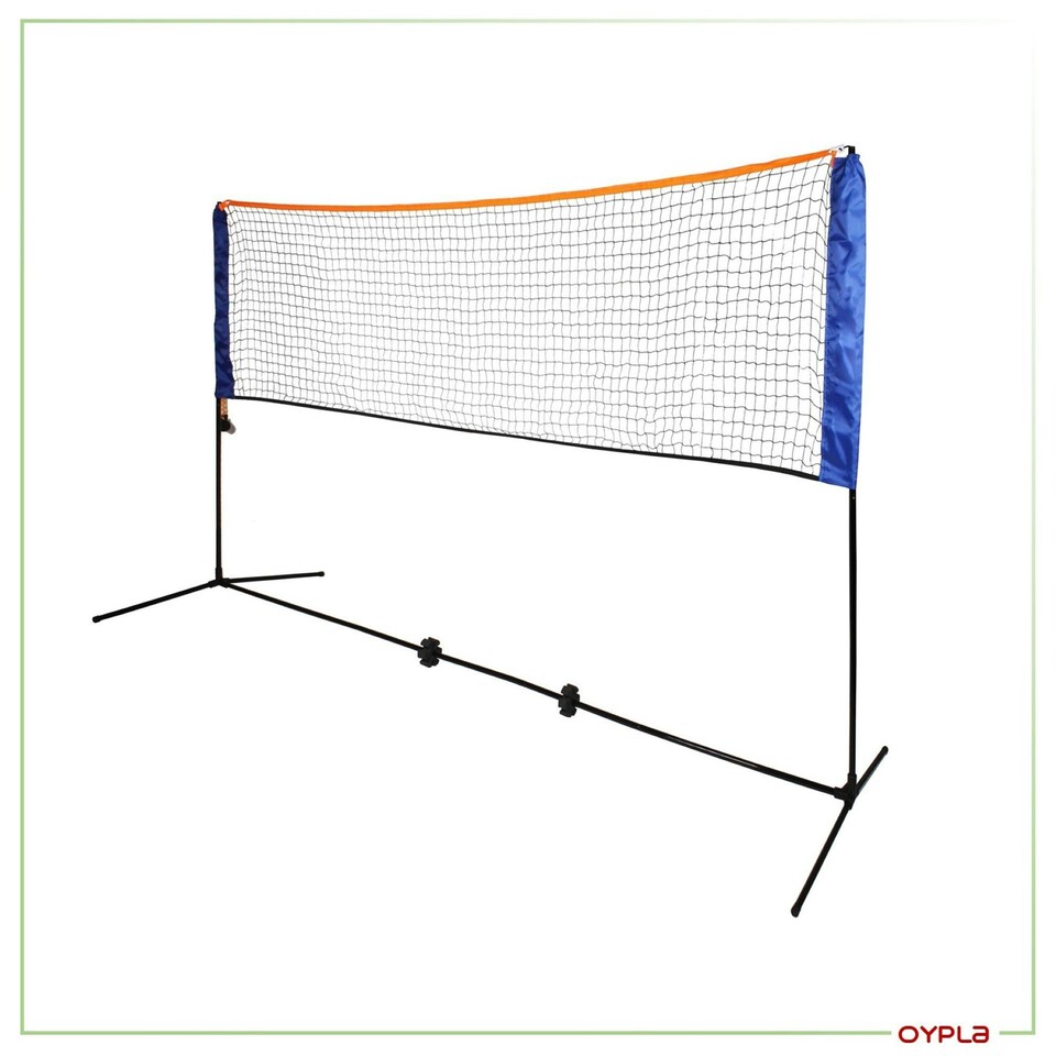 image 1 of Oypla Large 5m Adjustable Foldable Badminton Tennis Volleyball Net