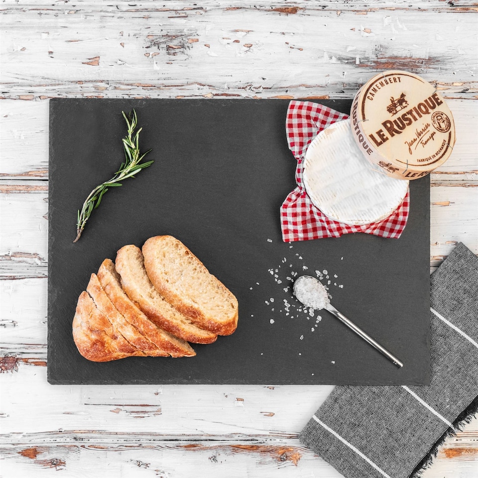 image 1 of Argon Tableware Rectangle Slate Placemats - 30cm x 20cm - Pack of 24 | Black | Natural