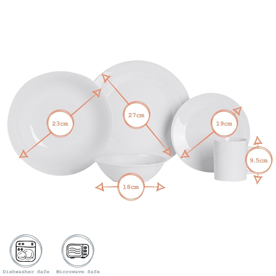 image 1 of Argon Tableware 30 Piece Classic White Dinner Set