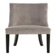 image 1 of Interiors by Premier Grey Velvet Chair, Curly Back chair, Easy to Assemble Borg Chair, Comfy Office Chair