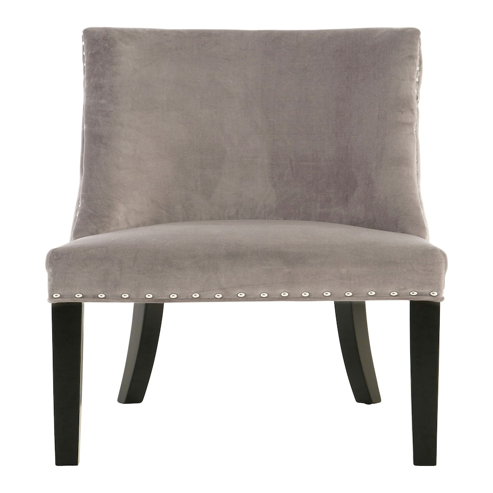 image 1 of Interiors by Premier Grey Velvet Chair, Curly Back chair, Easy to Assemble Borg Chair, Comfy Office Chair