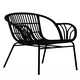 image 5 of Interiors by Premier Black Natural Rattan Chair with Raised Sides, Rustless Rattan Chair, Easy Cleaning Rattan Armchair