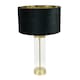 image 4 of ValueLights Balan Brushed Gold Table Lamp Black Velvet Gold Shade and Bulb