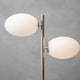 image 3 of Interiors by Premier White Glass With Chrome Table Lamp Silver