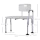 image 3 of HOMCOM Height Adjustable Shower Chair with Suction Cup Feet Armrest Backrest