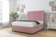 image 3 of Sloomy Montana Pink Plush Divan Bed Base No Drawers With 26 Inch Strutted Headboard | Pink | Pink | Double | 1