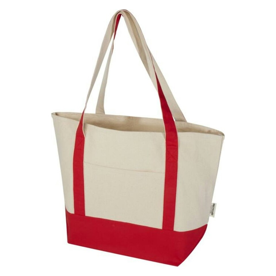 image 1 of Sam Recycled Cotton 15L Tote Bag - Red/Natural - One Size