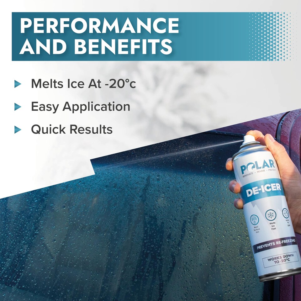 image 1 of Polar De-Icer Fast Acting Spray Prevents Refreeze | Clear | Clear | 500 ml | 1