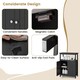 image 5 of COSTWAY Storage Organizer Bathroom Floor Cabinet Black Black
