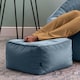 image 2 of icon Amara Velvet Bean Bag Pouffe Mineral Blue Blue