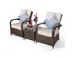 image 3 of Giardino Arizona 2 Seat Garden Lounge Chair Set | Brown | Brown