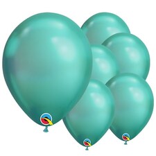 Chrome Green Round Latex Qualatex Balloons 18cm / 7 in - Pack of 100