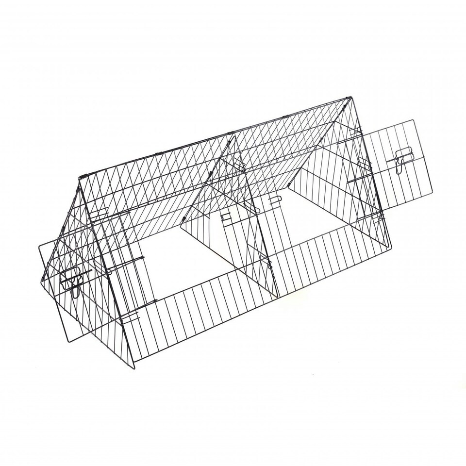 image 1 of Oypla 48" Metal Triangle Rabbit Guinea Pig Pet Hutch Run Cage Playpen