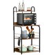 image 1 of HOMCOM 4-Tier Baker's Rack with Storage, Microwave Stand with 4 Hooks