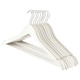 image 1 of Harbour Housewares Wooden Clothes Hanger - White - Pack of 10 - Wooden Hanger Coat Hanger Suit Hanger Jacket Hanger Shirt Hanger Trouser Hanger
