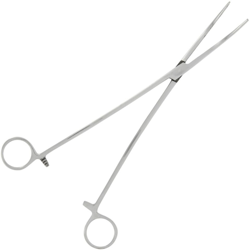 image 1 of NGT 10" Curved Stainless Steel Fishing Forceps - Angling Equipment