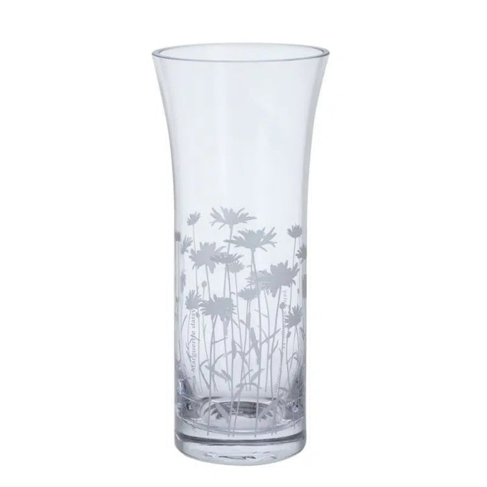 image 1 of Vase: 25cm Dartington Crystal Marguerite Bloom Vase, Crystal Glass | Clear